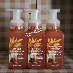 3x Bath & Body Works SWEET CINNAMON PUMPKIN Foam Hand Soaps